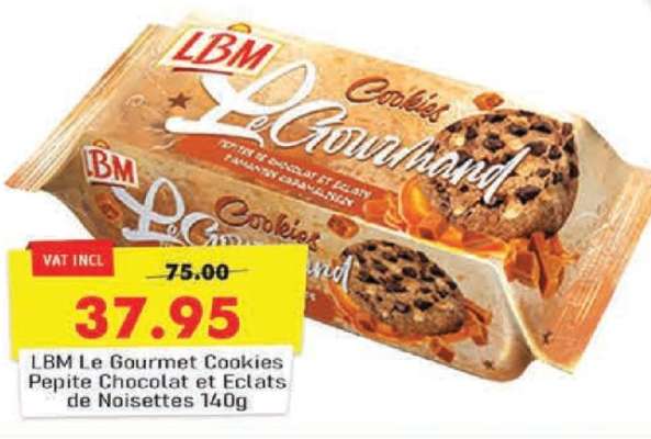LBM Le Gourmet Cookies Pepite Chocolat et Eclats de Noisettes 140g