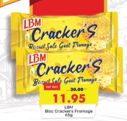 LBM Bisc Crackers Fromage 65g