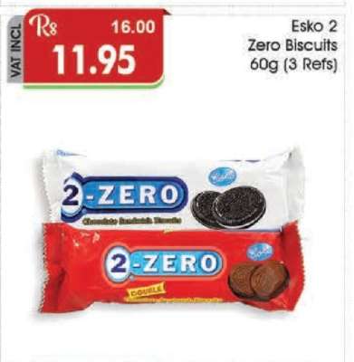 Esko 2 Zero Biscuits 60g (3 Refs)