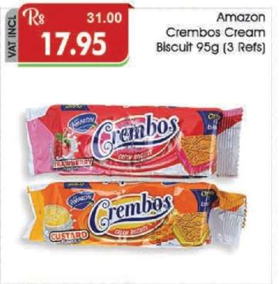 Amazon Crembos Cream Biscuit 95g (3 Refs)