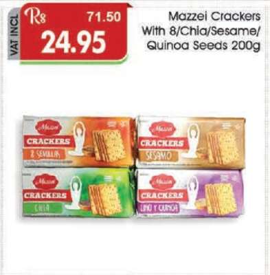 Mazzei Crackers With 8/Chia/Sesame/Quinoa Seeds 200g