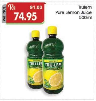 Trulem Pure Lemon Juice 500ml