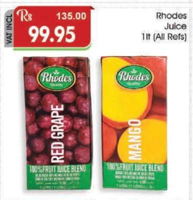 Rhodes Juice 1lt (All Refs)