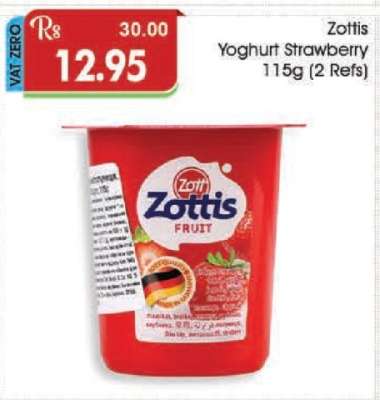 Zottis Yoghurt Strawberry 115g (2 Refs)