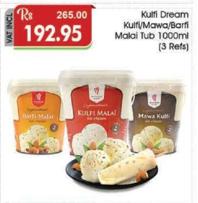 Kulfi Dream Kulfi/Mawa/Barfi Malai Tub 1000ml
