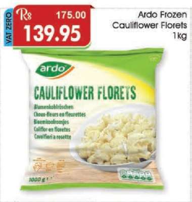 Ardo Frozen Cauliflower Florets 1kg