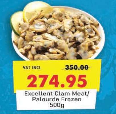 Excellent Clam Meat/Palourde Frozen 500g