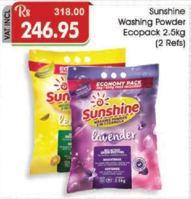 Sunshine Washing Powder Ecopack 2.5kg (2 Refs)