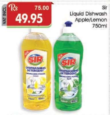 Sir Liquid Dishwash Apple/Lemon 750ml