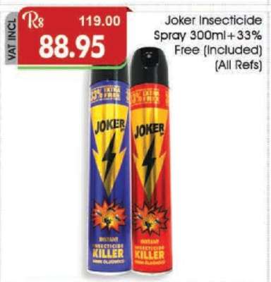 Joker Insecticide Spray 300ml + 33% Free