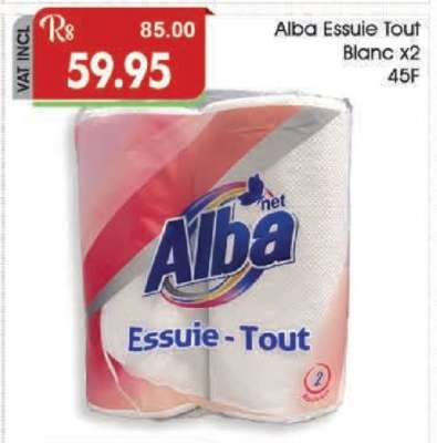 Alba Essuie Tout Blanc x2