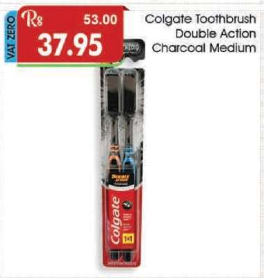 Colgate Toothbrush Double Action Charcoal Medium