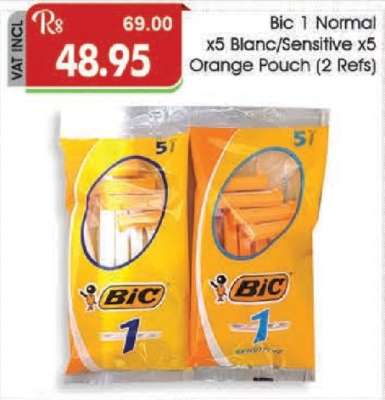 Bic 1 Normal x5 Blanc/Sensitive x5