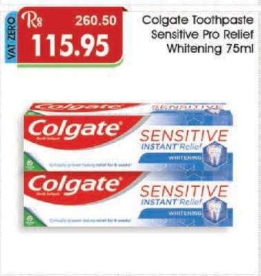 Colgate Toothpaste Sensitive Pro Relief Whitening 75ml
