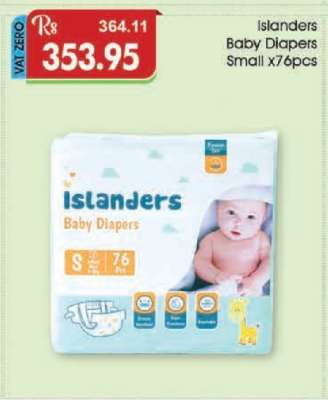 Islanders Baby Diapers Small x76pcs