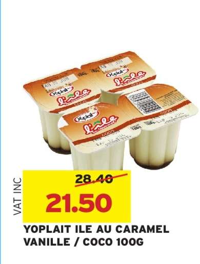 YOPLAIT ILE AU CARAMEL VANILLE / COCO 100G