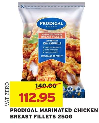 PRODIGAL MARINATED CHICKEN BREAST FILLETS 250G