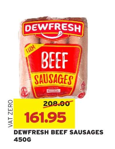 DEWFRESH BEEF SAUSAGES