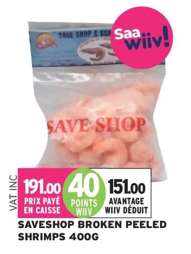 SAVESHOP BROKEN PEELED SHRIMPS 400G