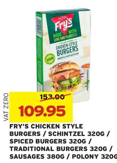 FRY'S CHICKEN STYLE BURGERS