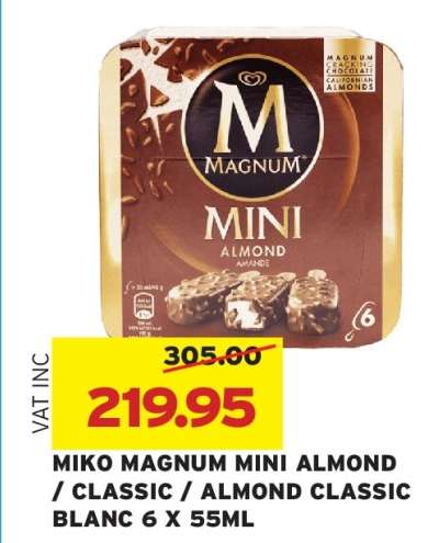 MIKO MAGNUM MINI ALMOND / CLASSIC / ALMOND CLASSIC BLANC 6 X 55ML