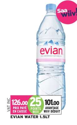 EVIAN WATER 1.5LT