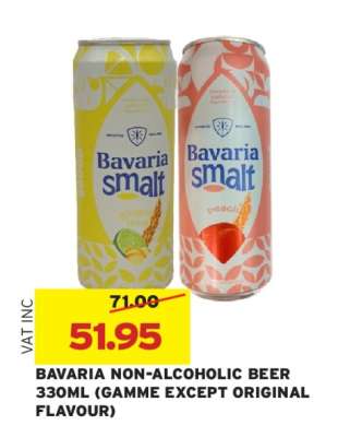 BAVARIA NON-ALCOHOLIC BEER 330ML (GAMME EXCEPT ORIGINAL FLAVOUR)