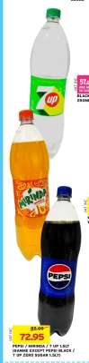 PEPSI / MIRINDA / 7 UP 1.5LT / 7 UP ZERO SUGAR 1.5LT
