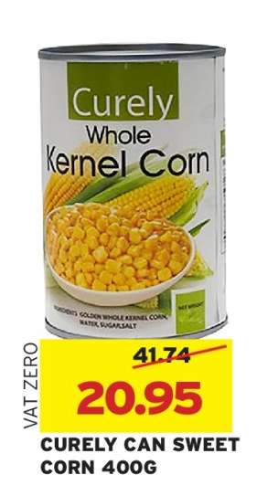 CURELY CAN SWEET CORN 400G