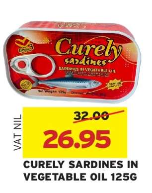 Curely Sardines in Vegetable Oil 125g