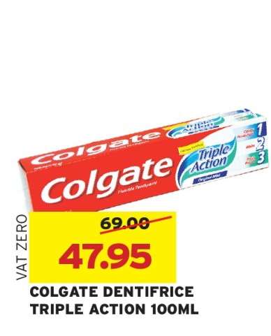 COLGATE DENTIFRICE TRIPLE ACTION 100ML