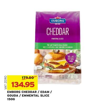 EMBORG CHEDDAR / EDAM / GOUDA / EMMENTAL SLICE