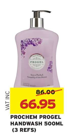 PROCHEM PROGEL HANDWASH 500ML (3 REFS)