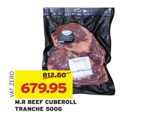 M.R BEEF CUBEROLL TRANCHE 500G