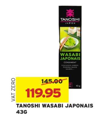 TANOSHI WASABI JAPONAIS 43G