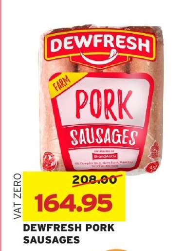 DEWFRESH PORK SAUSAGES