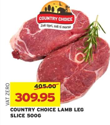 COUNTRY CHOICE LAMB LEG SLICE 500G