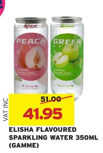 ELISHA FLAVOURED SPARKLING WATER 350ML (GAMME)