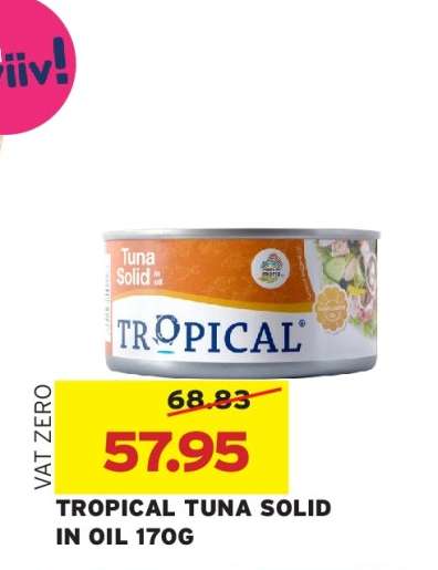 TROPICAL TUNA SOLID IN OIL 170G