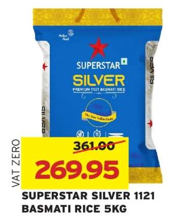 SUPERSTAR SILVER 1121 BASMATI RICE 5KG