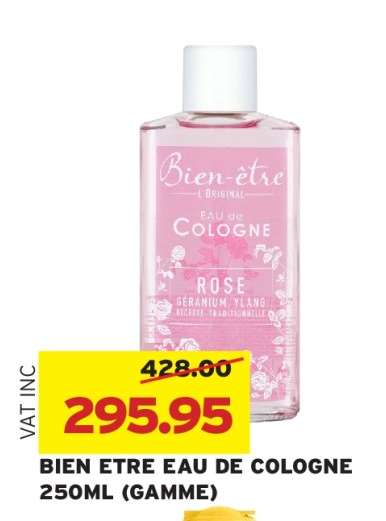 BIEN ETRE EAU DE COLOGNE 250ML (GAMME)