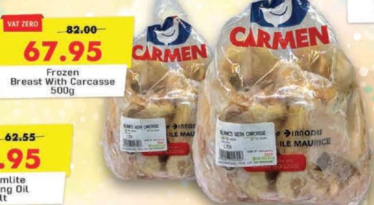 Frozen Breast With Carcass 500g