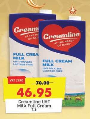 Creamline UHT Milk Full Cream 1lt