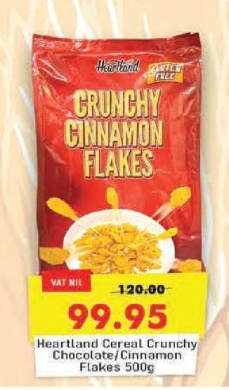 Heartland Cereal Crunchy Chocolate/Cinnamon Flakes 500g