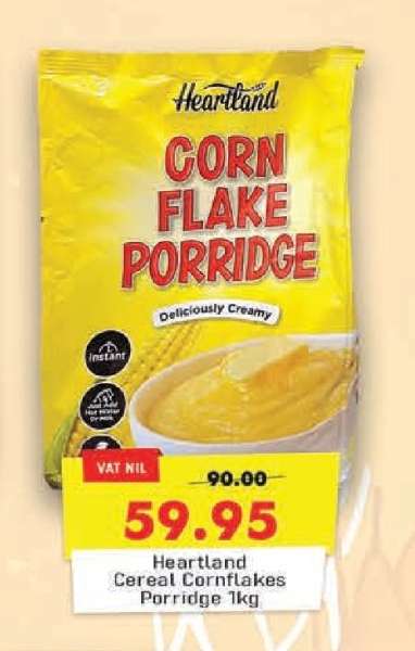 Heartland Cereal Cornflakes Porridge 1kg