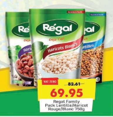 Regal Family Pack Lentille/Haricot Rouge/Blanc 750g