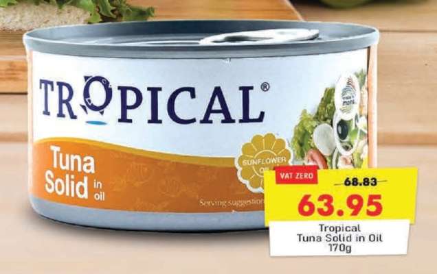 TROPICAL TUNA SOLID IN OIL 170G