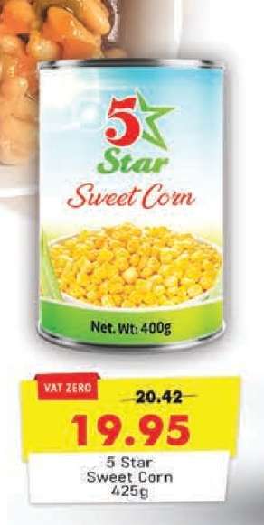 5 Star Sweet Corn 425g