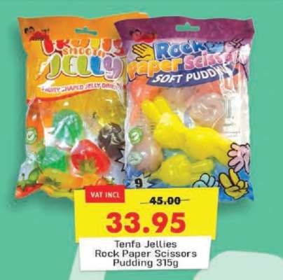 Tenfa Jellies Rock Paper Scissors Pudding 315g