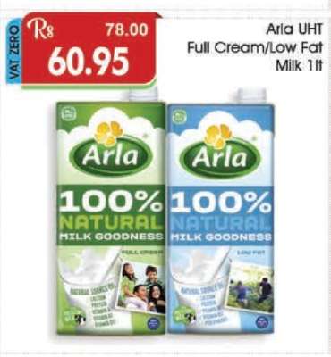 Arla UHT Full Cream/Low Fat Milk 1lt